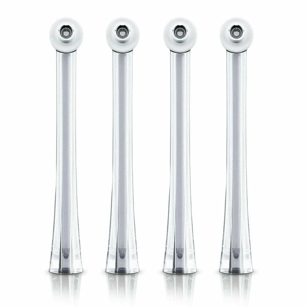 4pc Philips HX8032/05 Replacement Nozzle Dental Heads for AirFloss Ultra Silver