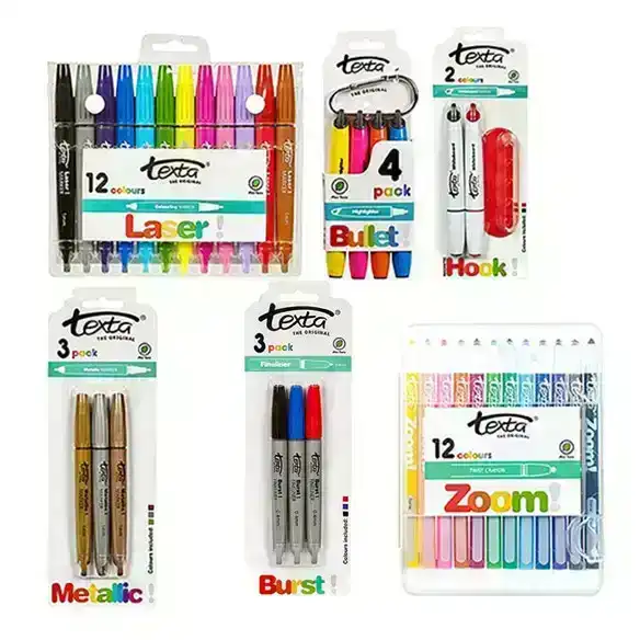 Art & Craft - Texta Zoom Twist Crayons Metallic Colours Pack Of 12