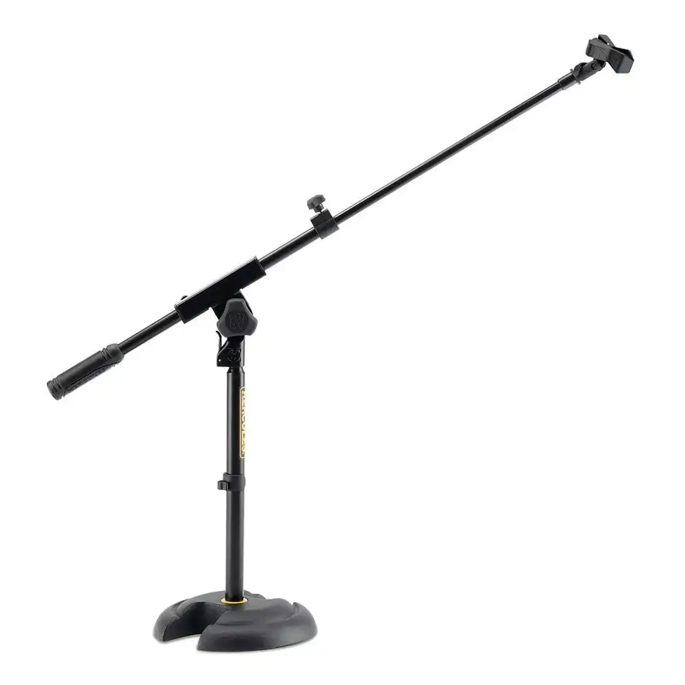 Hercules Short Boom Microphone Stage Stand Holder/Mount w/ H-Base/Mic Clip