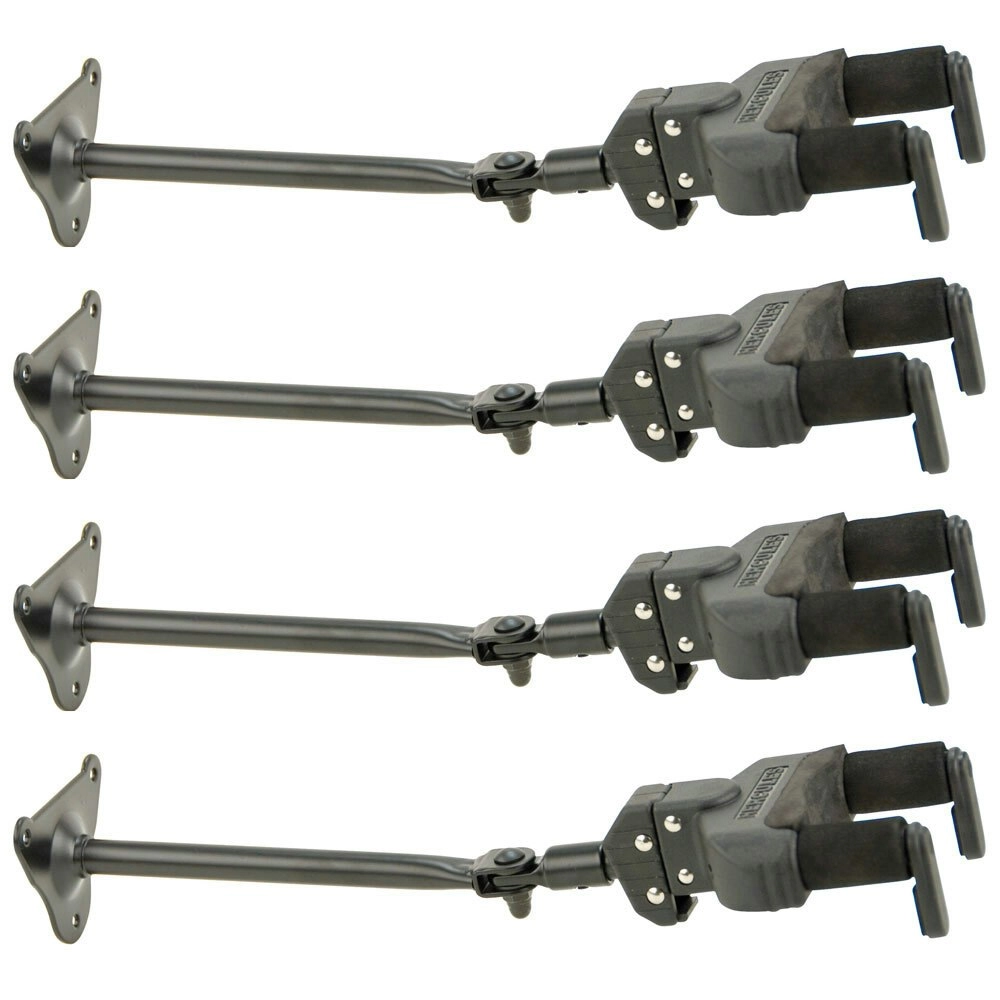 4PK Hercules GSP40WBPLUS Wall Mount Guitar Hanger Long Rack Instrument Storage