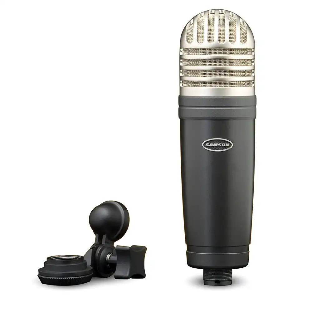 Samson Condenser Cardioid 137dB Microphone Audio/Studio Recording w/ Mic Clip