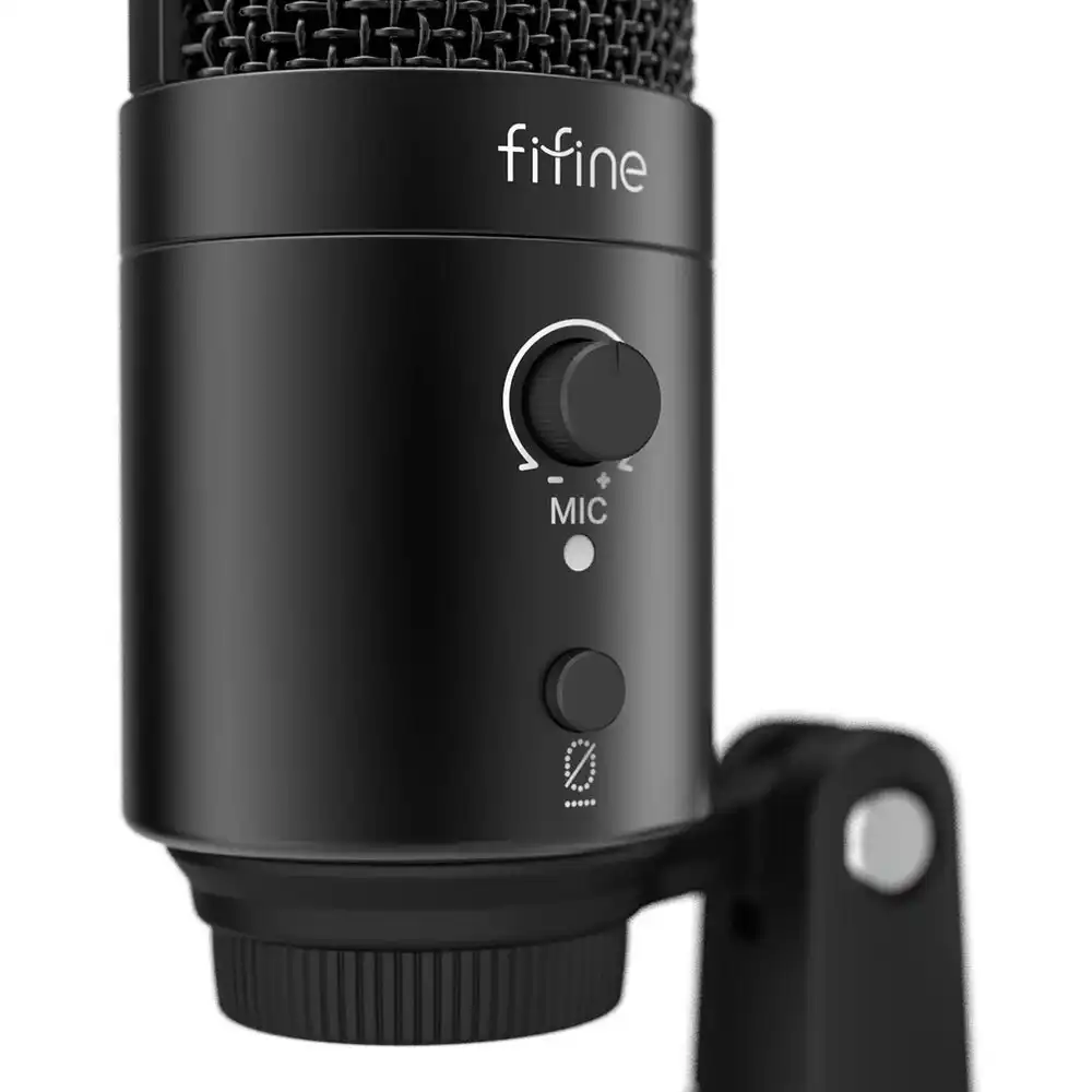 Fifine Technology Condenser Cardioid USB-C Podcast Microphone w/Stand/Pop Filter