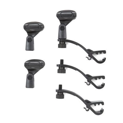 3PK Samson Drum Clip/Clamp Holder Mount Adapter for Mic/Microphone DK Series BLK