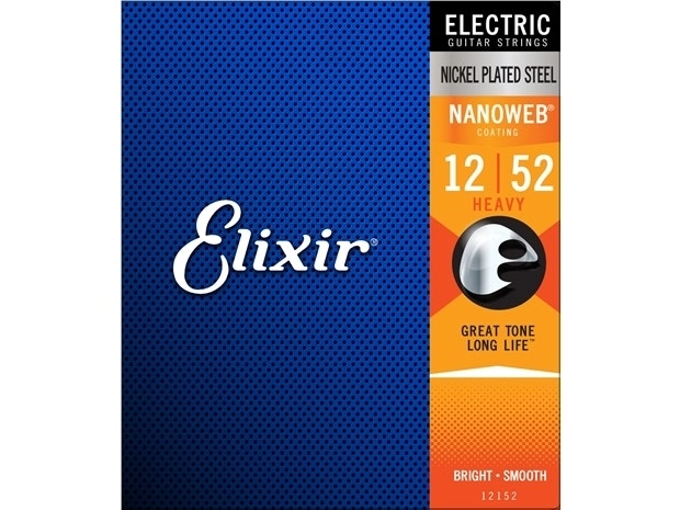 Elixir #12152 Electric Guitar Nanoweb Coating Nickel Plated Steel 12-52 Heavy