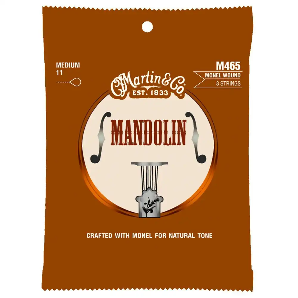 Martin Guitar Retro Mandorin 465 Monel 8 Strings 80/20 Bronze M465 Medium Gauge