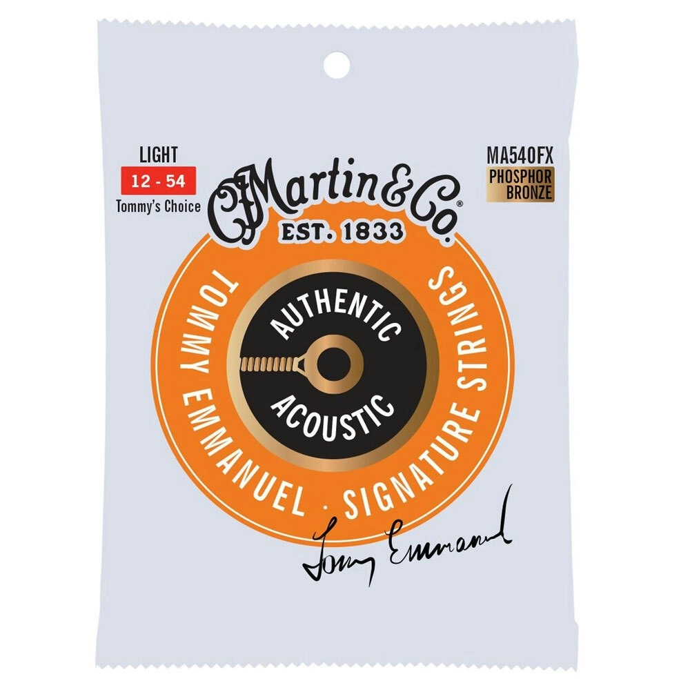 Martin Guitar Authentic Strings Flexible Core 92/8 Phosphor MA540FX Light Gauge