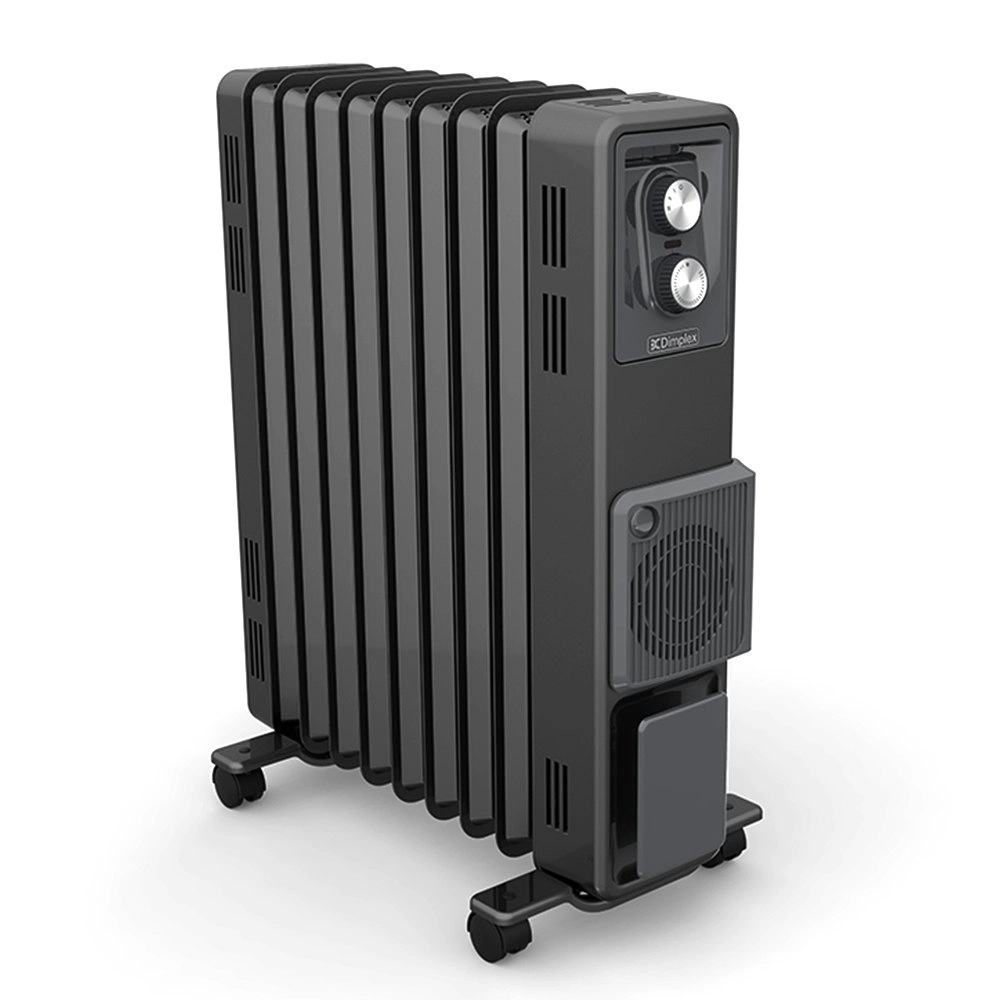 Dimplex 2400W Oil Free Portable Column Heater/Heating w/Turbo Fan/Thermostat BLK