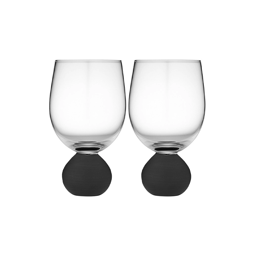 2pc Tempa Astrid 445ml Glasses Cocktail/Wine Water Drinkware Cup Matte Black