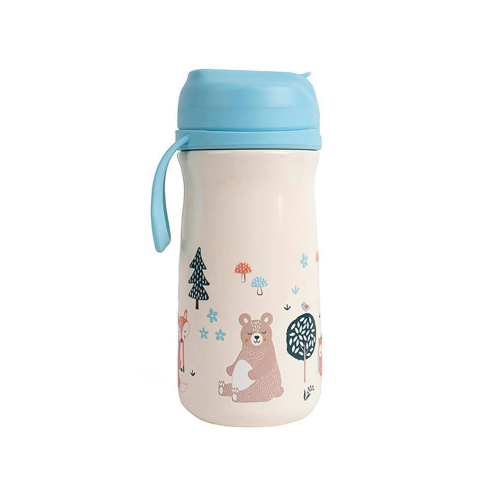 Ladelle 370ml Kids/Children Woodland Stainless Steel D/Wall Drink Water Bottle