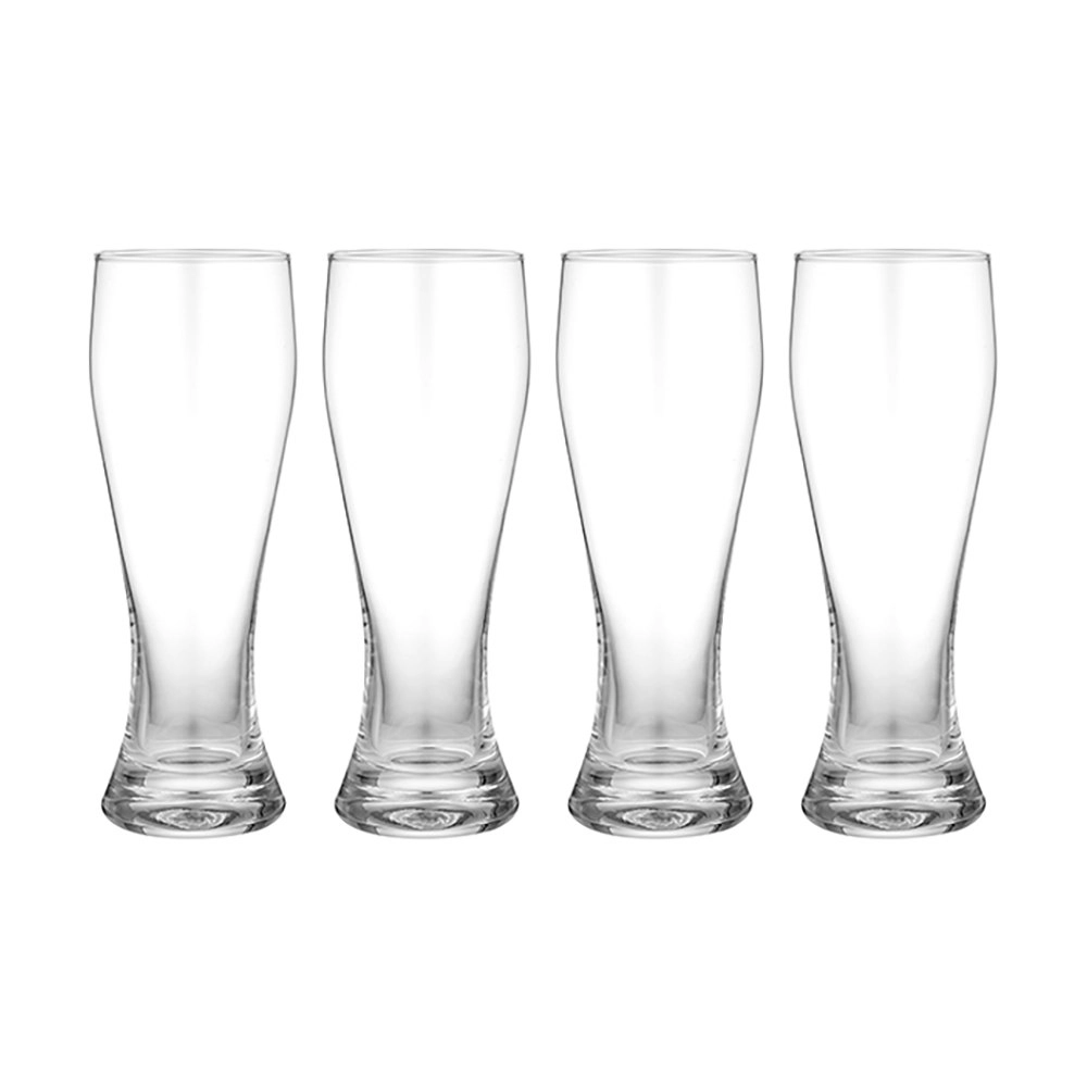 4pc Tempa Quinn 400ml Beer Glass Crystal Drinking Glassware Party Cup Set Clear