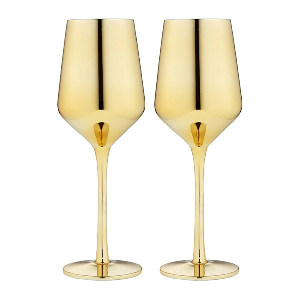 2pc Tempa Aurora 400ml Stem Wine Glass Cocktail Drinking Cup Glassware Gold