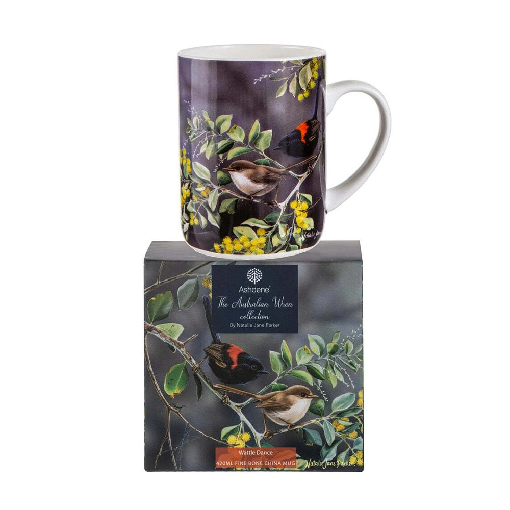 Ashdene 420ml Australian Wren Wattle Dance Bird Drinking Mug/Cup Hot Tea Cup/Mug