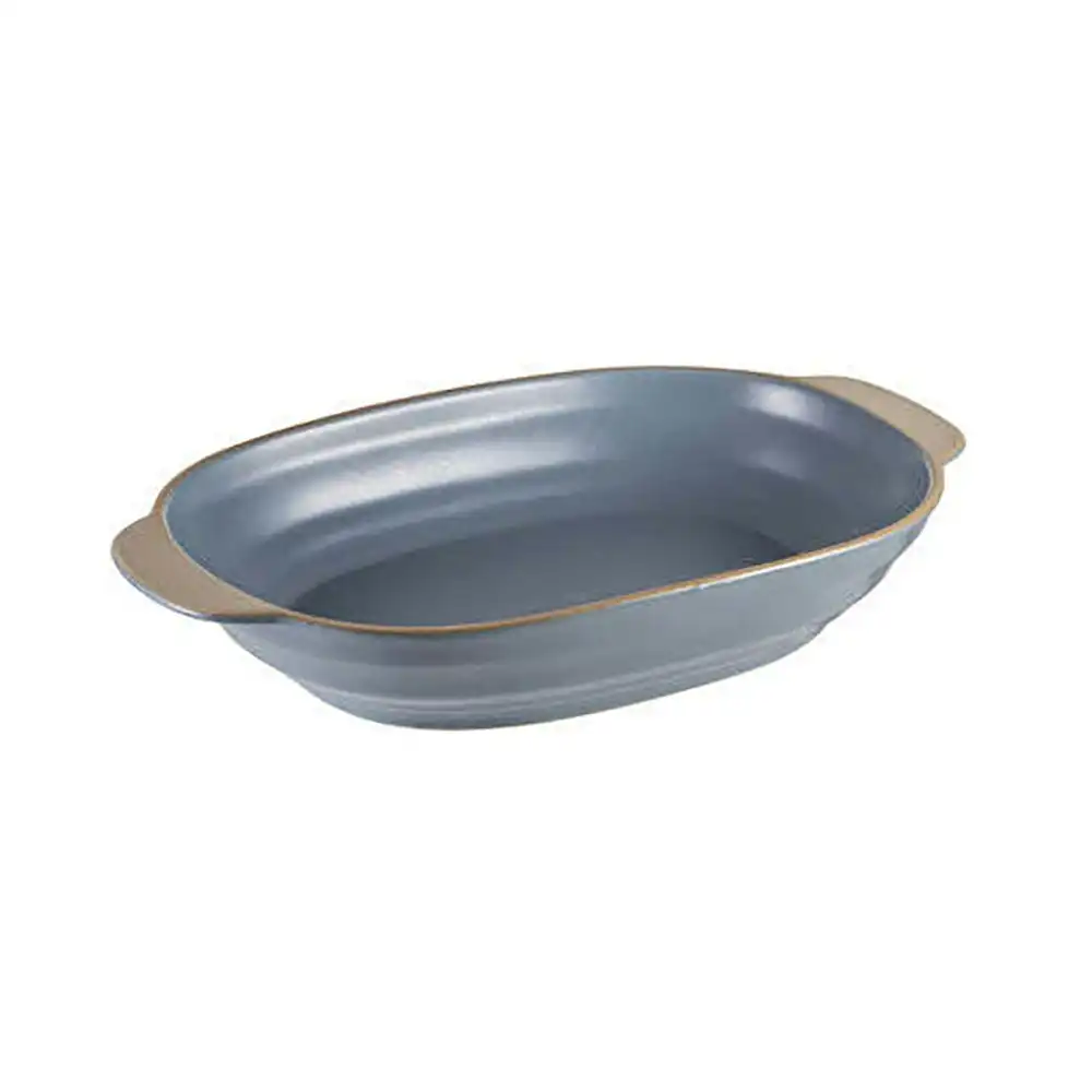 Ladelle Clyde 31cm Forget-Me-Not Blue Stoneware Oval Baking Dish Bakeware Medium
