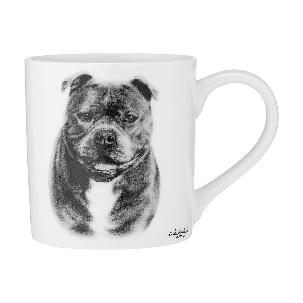 Ashdene Delightful Dogs Staffy Terrier City 330ml Fine Bone Coffee/Tea Drink Mug