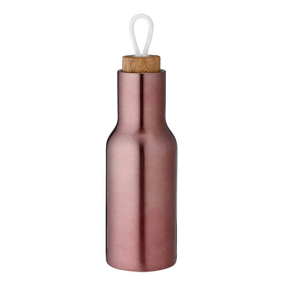 Tempa 600ml Stainless Steel Double Wall Drink Water Bottle Metallic Rose 27.5cm