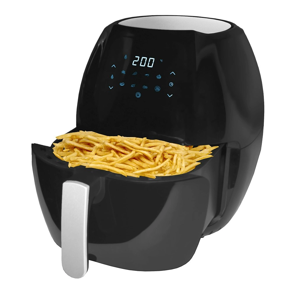 8L Digital Air Fryer Electric 1800W Non Stick w/Rack Less Oil Fries Cooking BLK