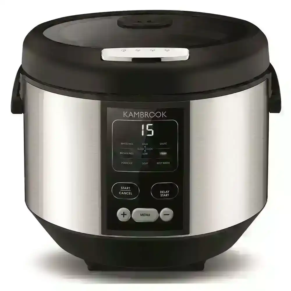 Breville BRC310BSS 500W Set & Serve 7 Cups Rice Cooker/Steamer Stainless  Steel