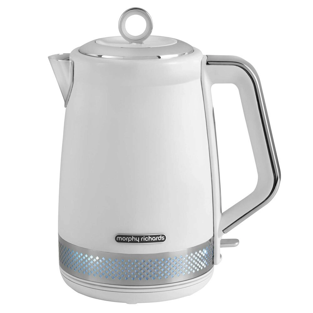 Morphy Richards Illumination 1.7 L Electric Kettle 2200W Water Boiling Jug White