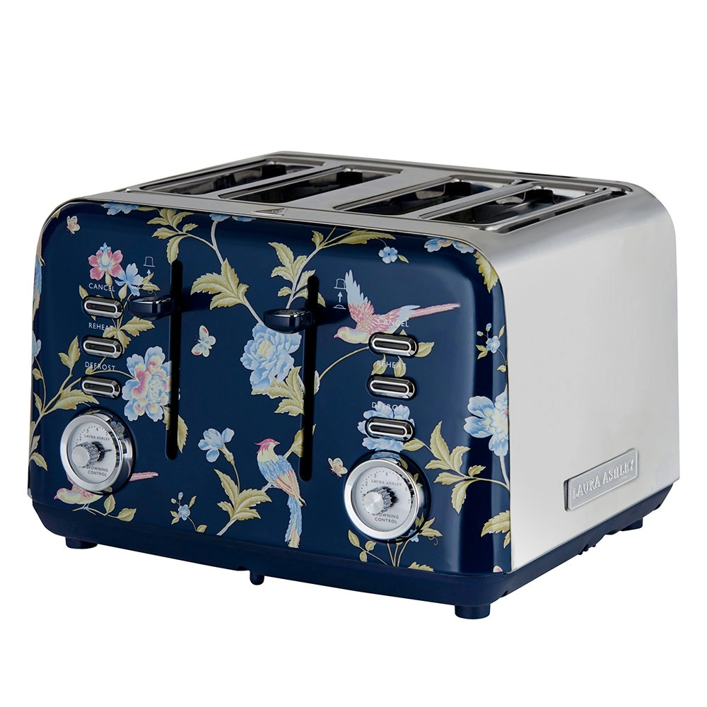 Laura Ashley Elveden 29cm Electric 4-Slice Bread Toaster 1850W Food/Kitchen BLU