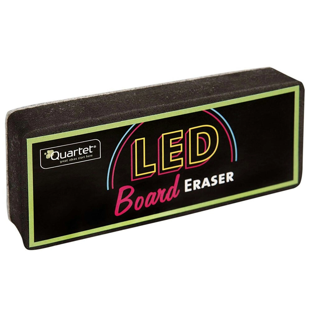 Quartet LED Board Eraser Office Supply for Whiteboard/Writing/Chalk Board Black