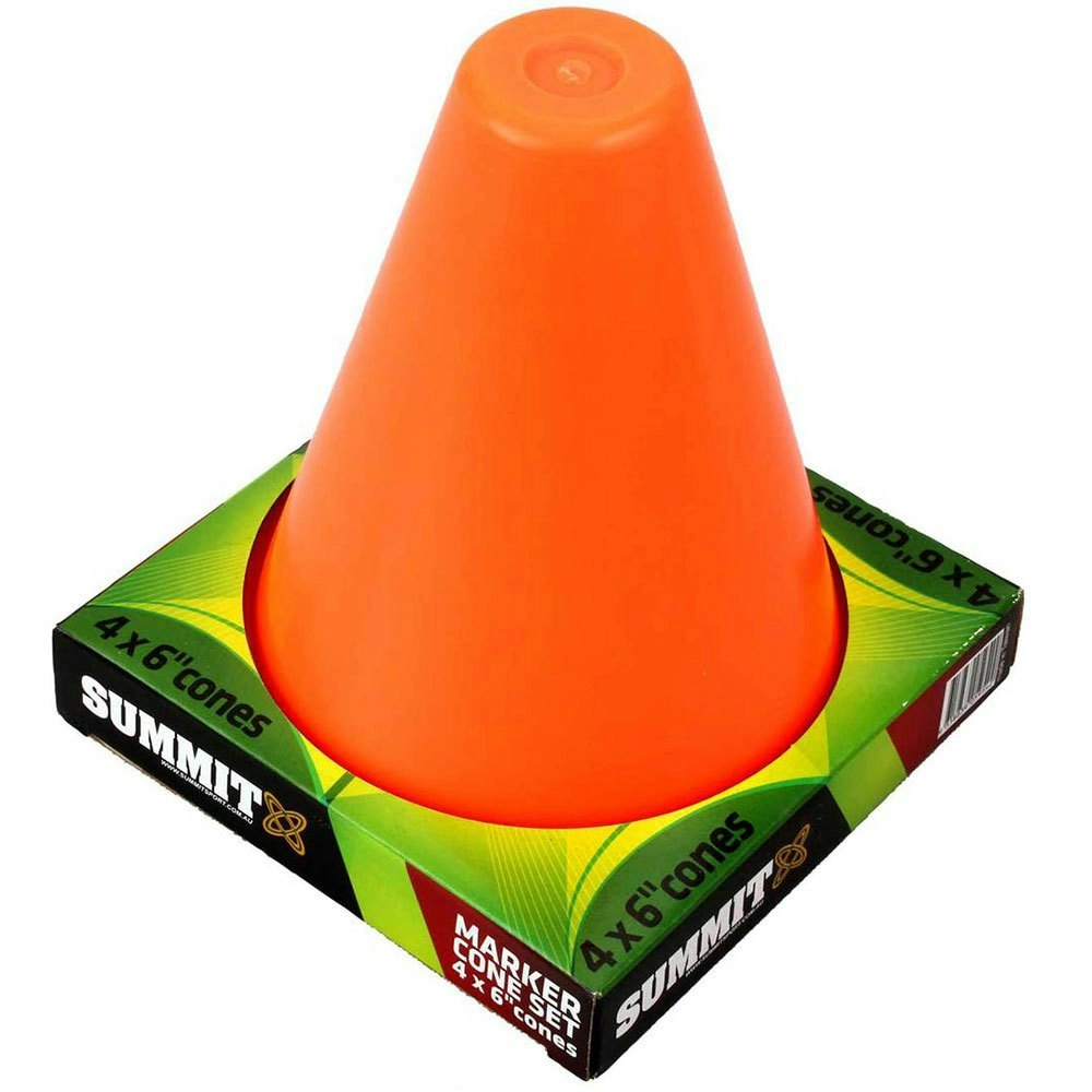 Summit Global 4pk Marker Cones Soccer Football Orange Sport Fitness Training