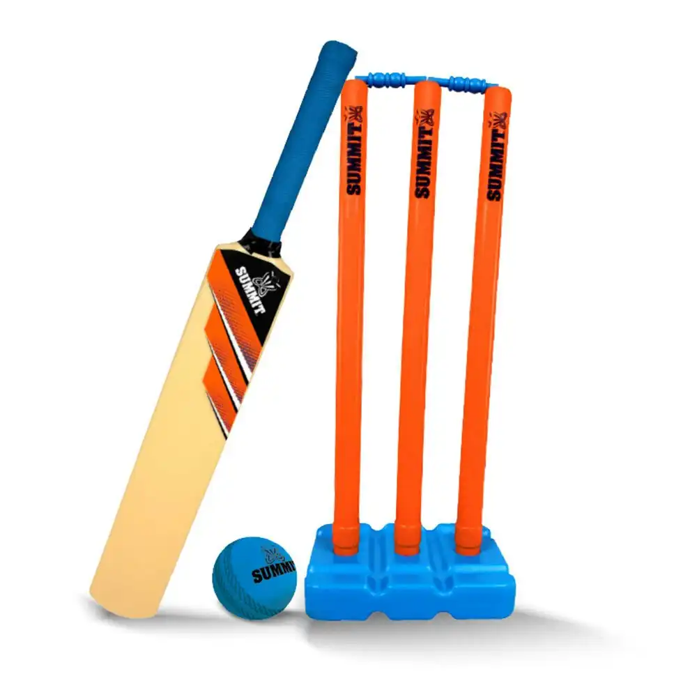 Summit Senior Plastic Cricket Sport Kids Set w/ Size 5 78cm Bat / Stumps & Ball