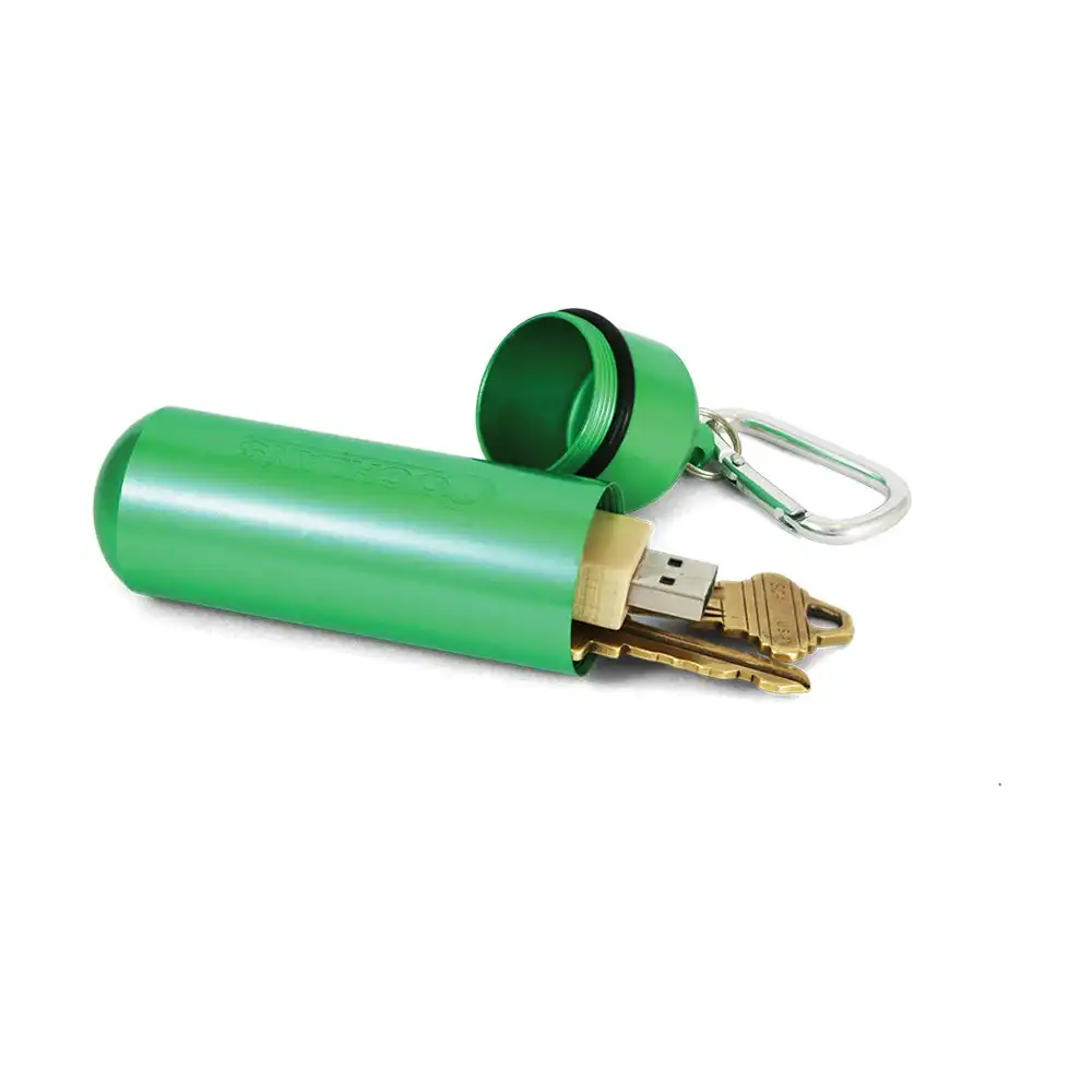 Coghlans 11cm Aluminium Portable Carry Capsule Camping/Hiking Holder Large Green