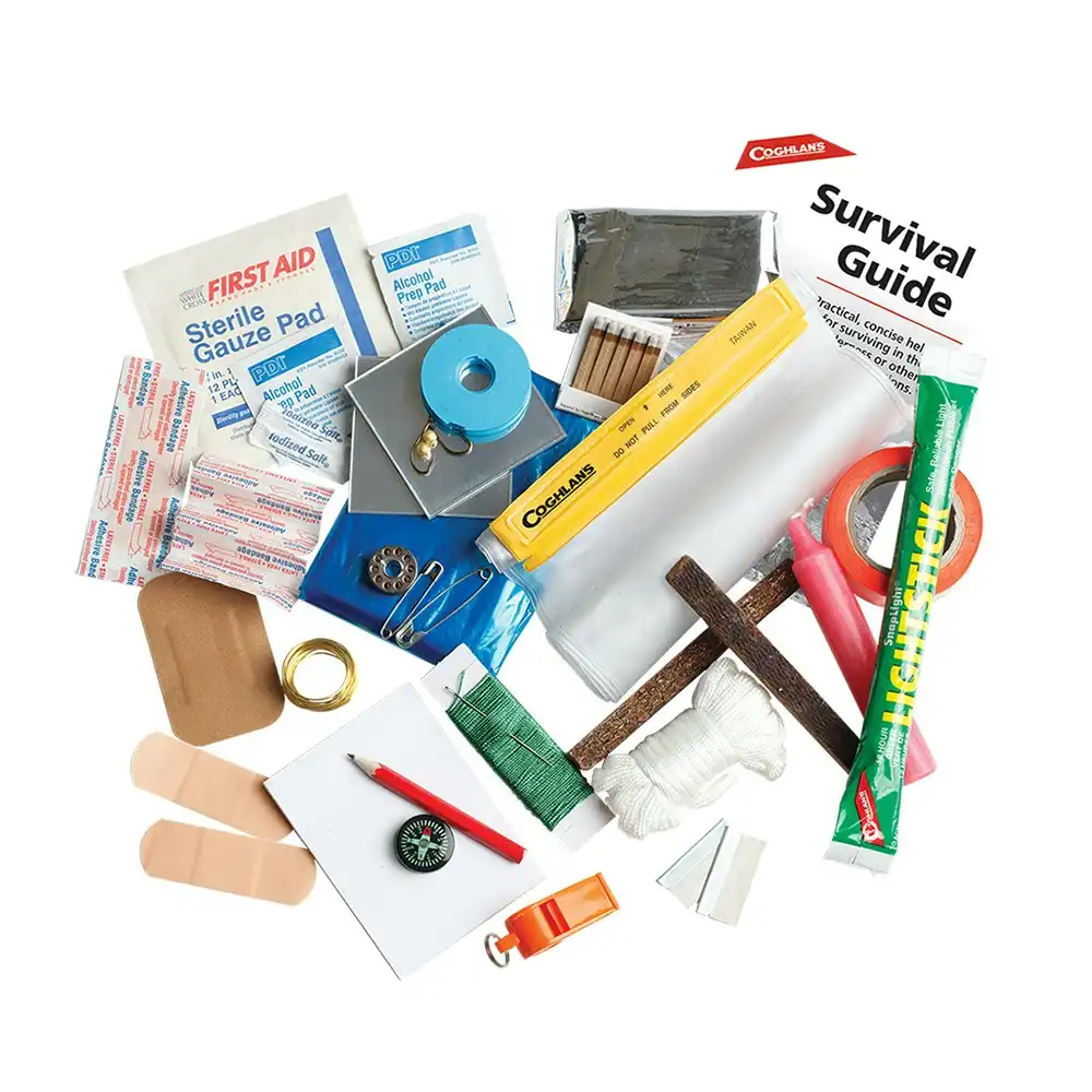 46pc Coghlans Camping Emergency Survival Kit Blanket/Matches/Whistle w/ Guide