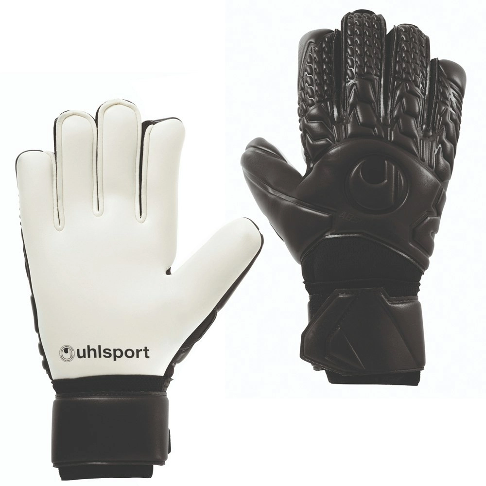 Uhlsport Comfort Absolutgrip VM Size 8.5 Sport Soccer Gloves Pair w/ Strap Black