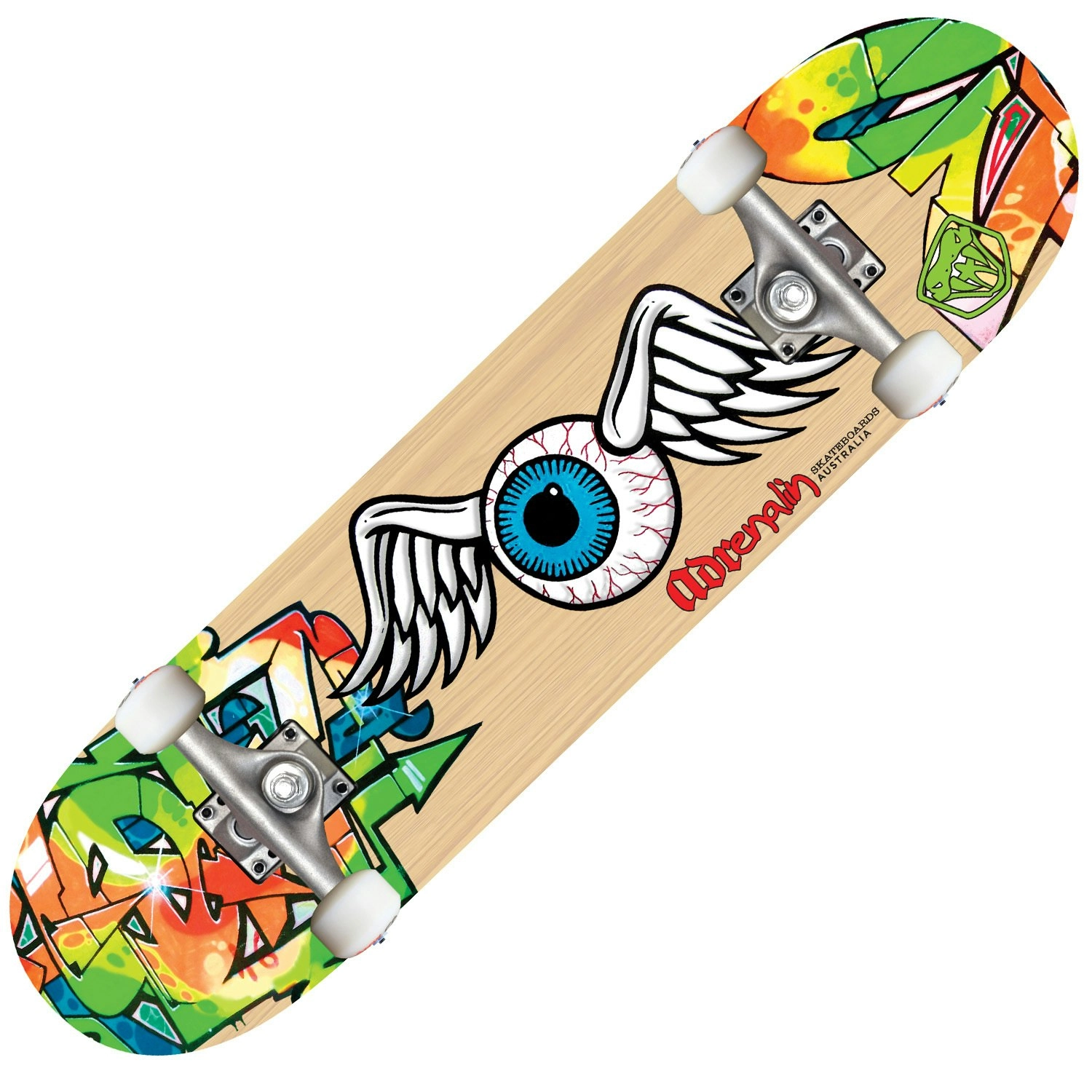 Adrenalin 79cm Halfpipe Eyeball High Speed Stunt Sport Skateboard Adult/Teen