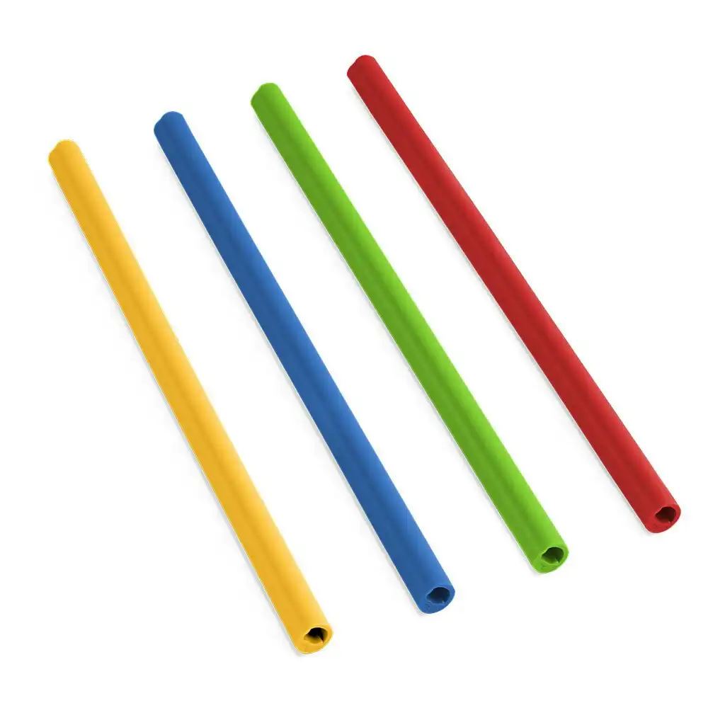 4pc Coghlans Easy Cleaning Silicon Straws Camping/Hiking Outdoor Food/Drink