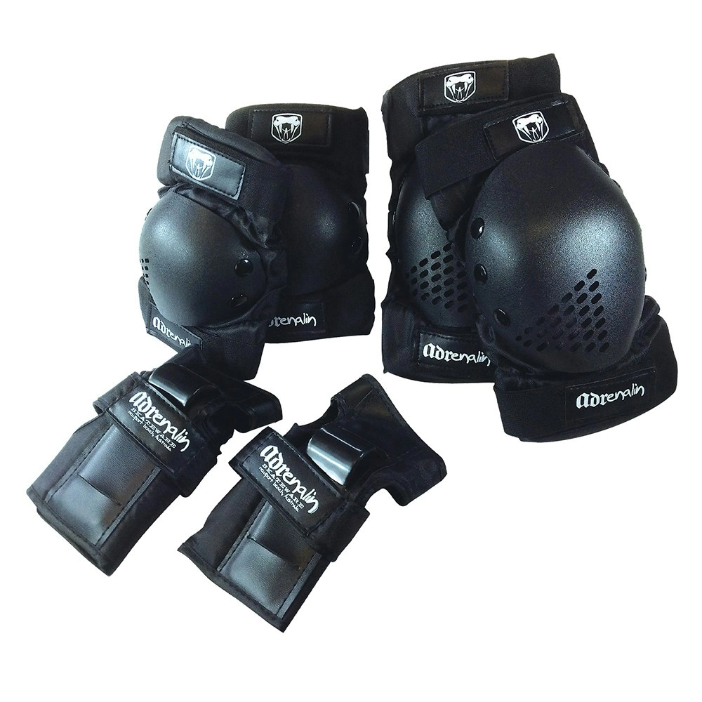 6pc Adrenalin Skate/Sport Knee/Elbow/Wrist Protection Guard Child/Kids S Set BLK