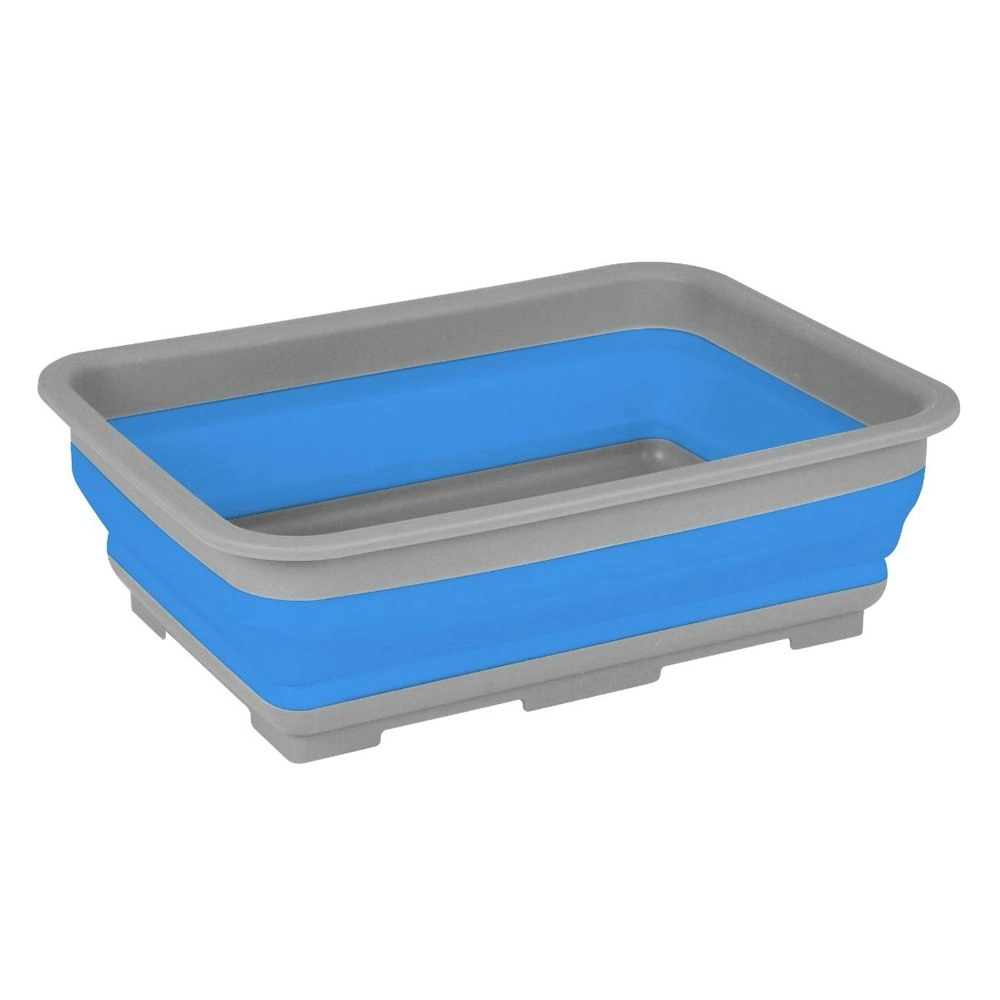 Wildtrak 9L Collapsible/Pop-Up Washing Up Bowl 37.5cm Flexible Odorless Blue