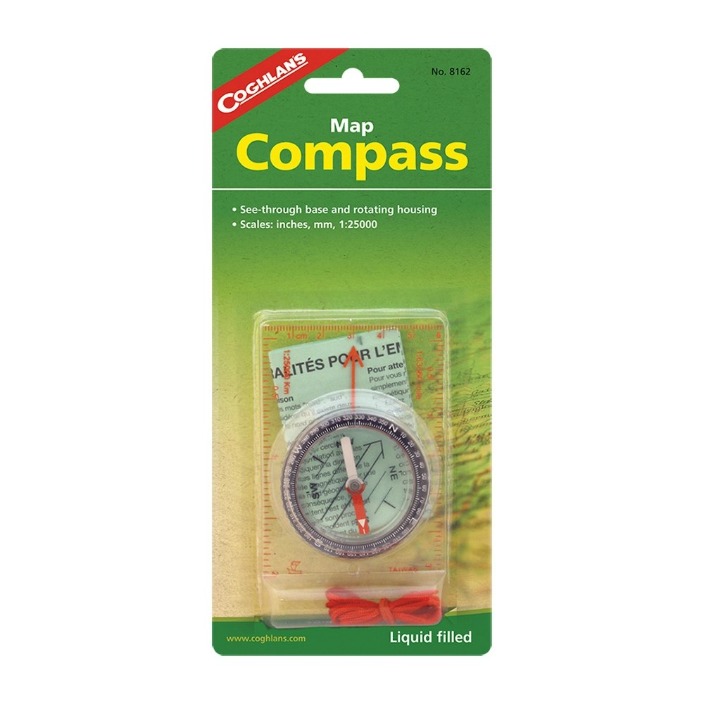 Coghlans Map Reading Compass Liquid Filled Camping Outdoor Hiking Navigation