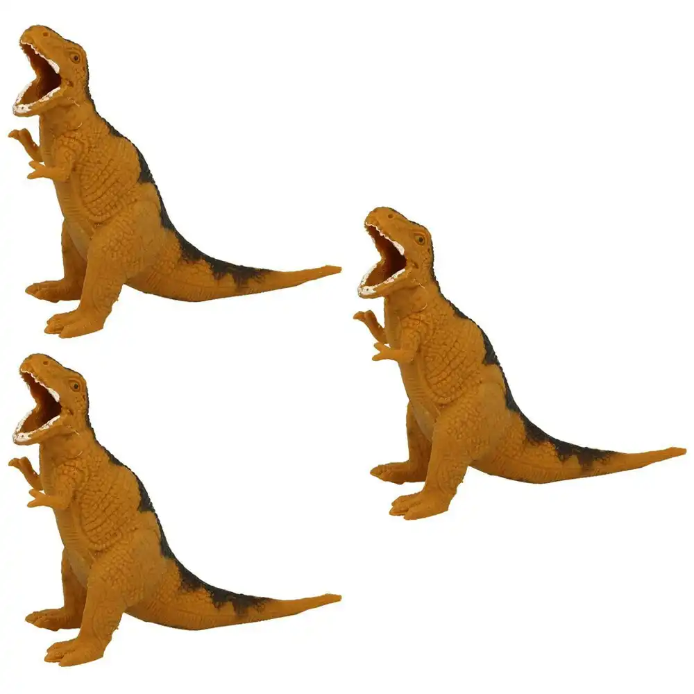 3x Fumfings Animal Stretchy Beanie T-Rex 14cm Dinosaur Rubber Sensory Toy Kids