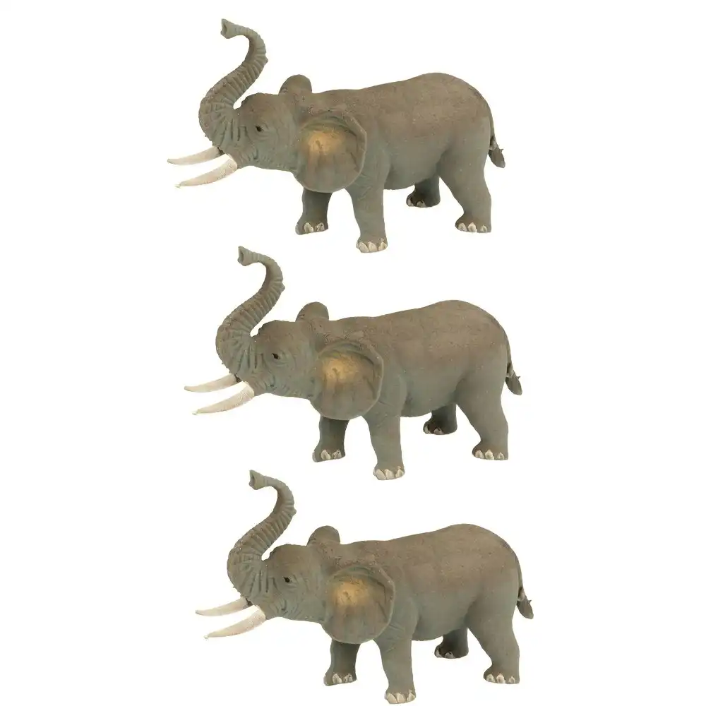 3x Fumfings Animal Stretchy Beanie Elephant 15cm Stretch Wildlife 3y+ Toy Child