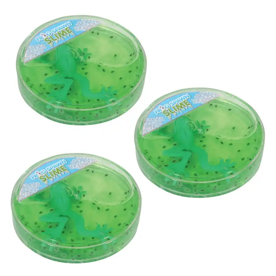 3x Fumfings Novelty Frog Spawn Slime 7cm Stretch Toys Kids/Children 3y+ Green