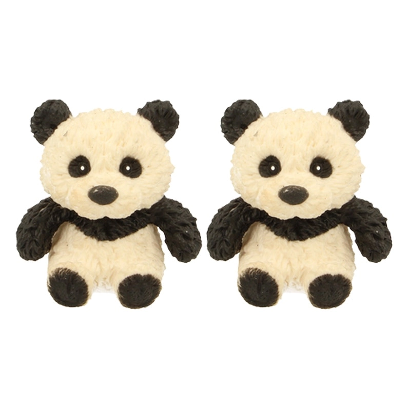 2x Fumfings Novelty Beanie Animal Panda 7cm Squish Squeeze Fun Toys Children 3y+