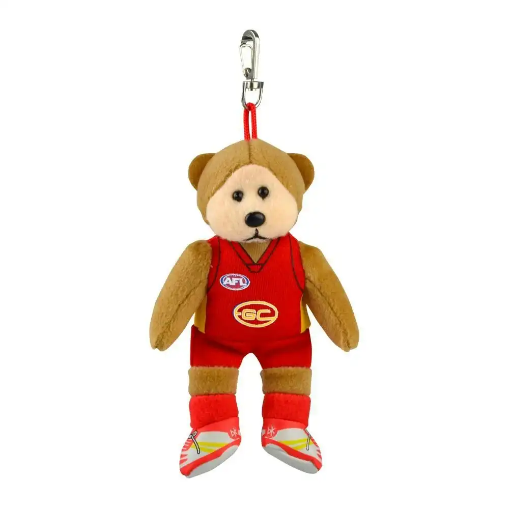 AFL Keyclip Gold Coast Kids/Children 14cm Footy Team Soft Collectible Toy 3y+