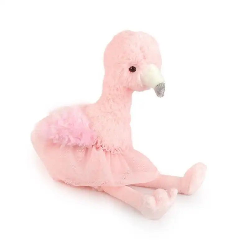 Korimco 37cm Ballerina Flamingo Soft Animal Plush Stuffed Toy Kids 3y+ Pink