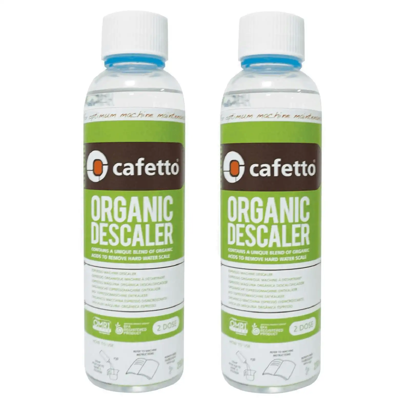 2 x Cafetto LOD ORGANIC LIQUID DESCALER - 250ml