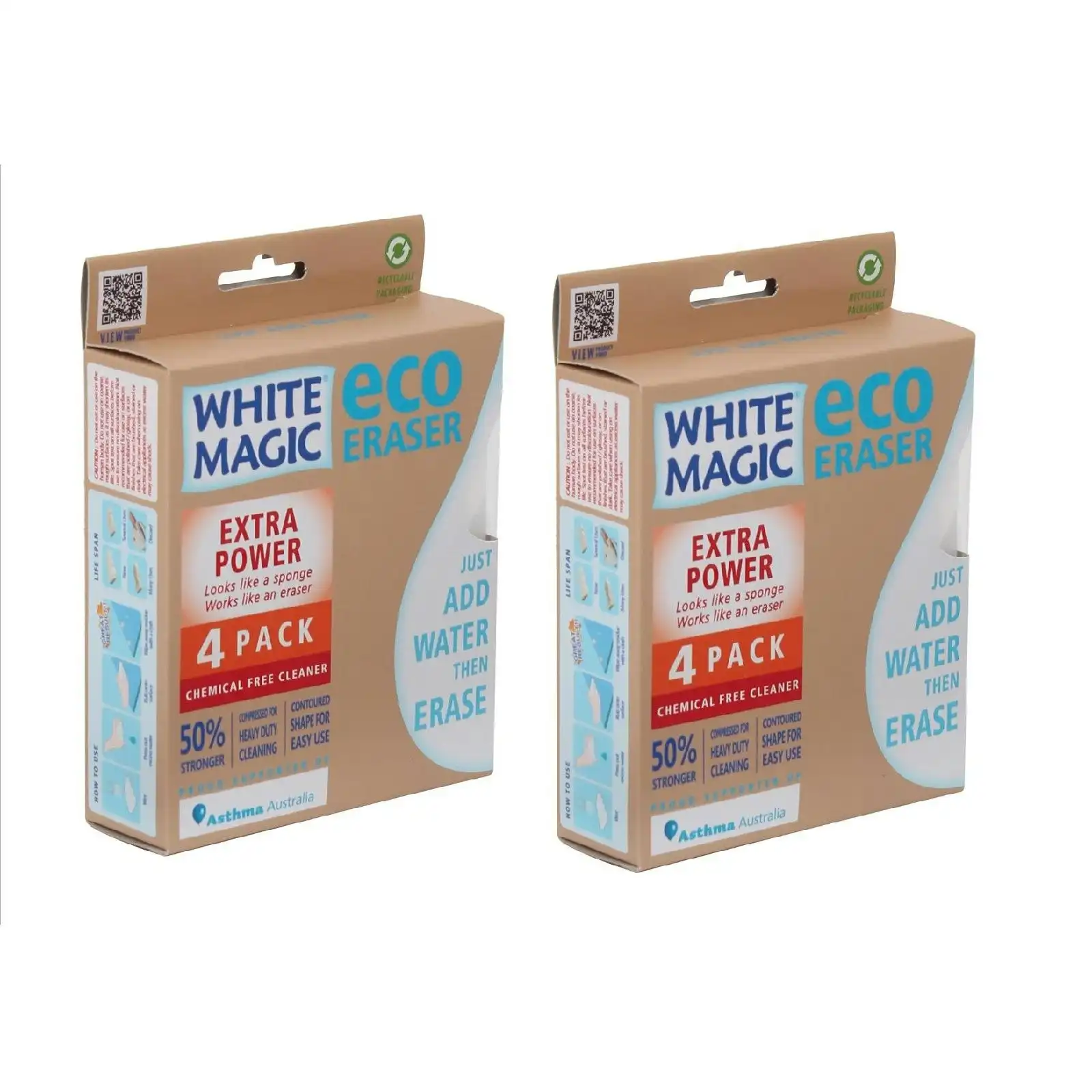 White Magic Eco Eraser Sponge Extra Power   2 Packs