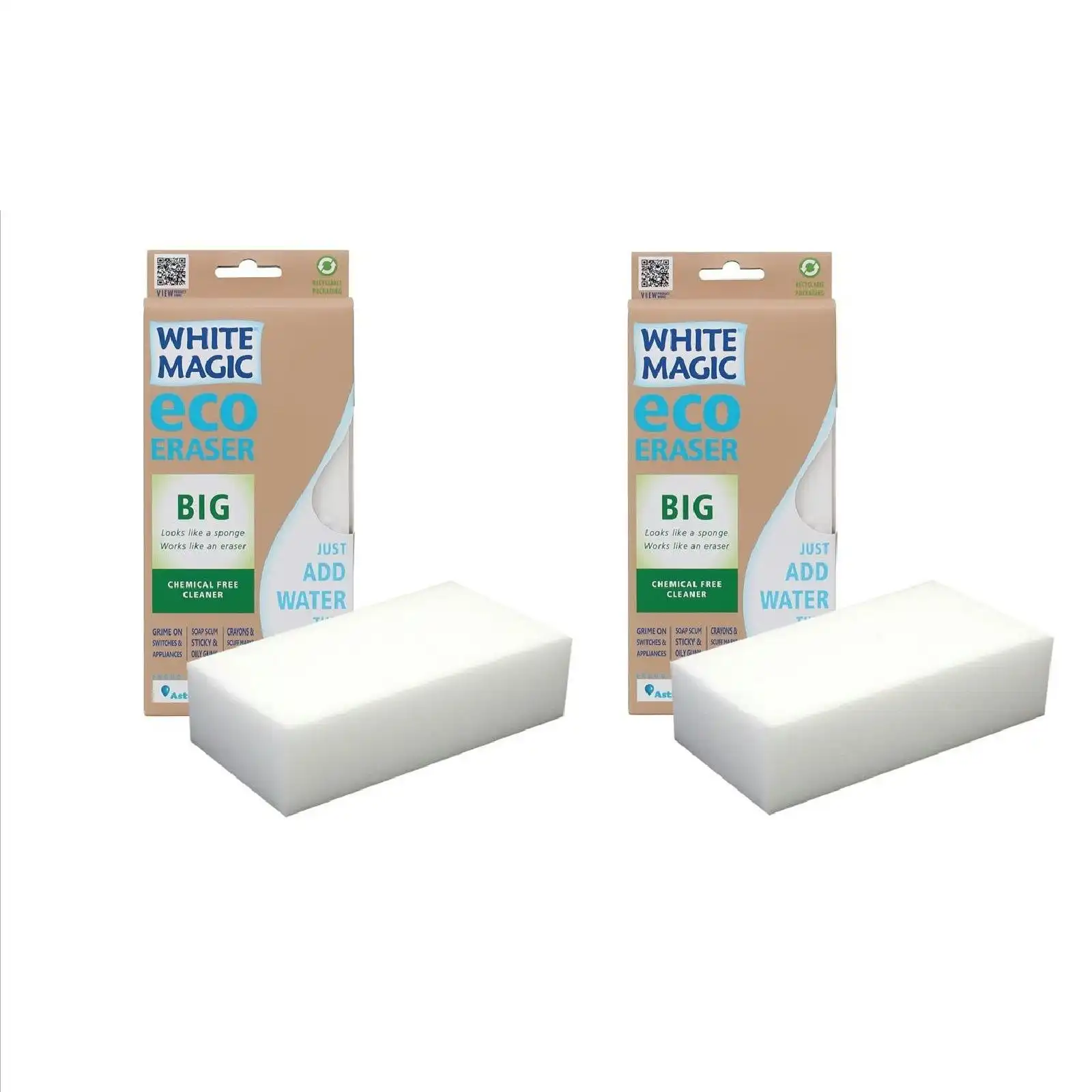 White Magic Eco Eraser Sponge Big   2 Packs