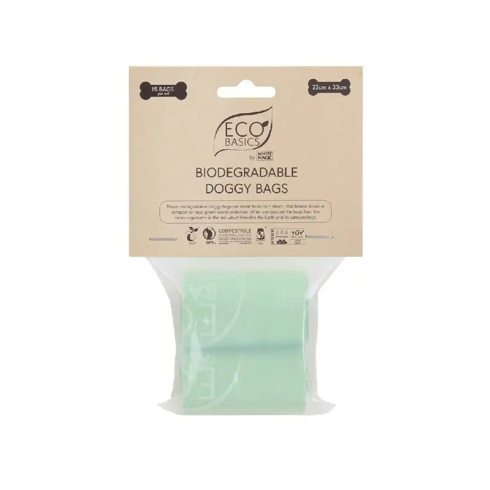 White Magic Eco Basics Biodegradable Corn Starch Doggy Bags   Pack 30