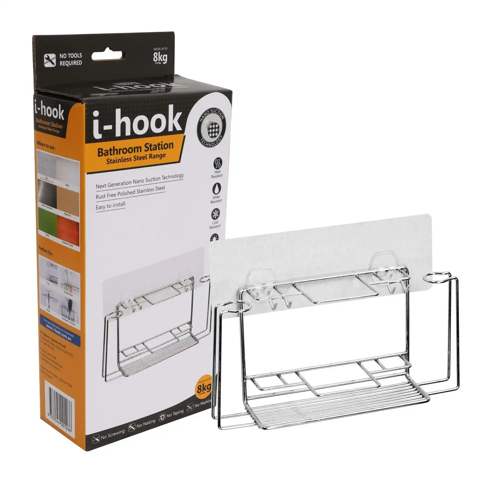 I-Hook STAINLESS STEEL BATHROOM STATION