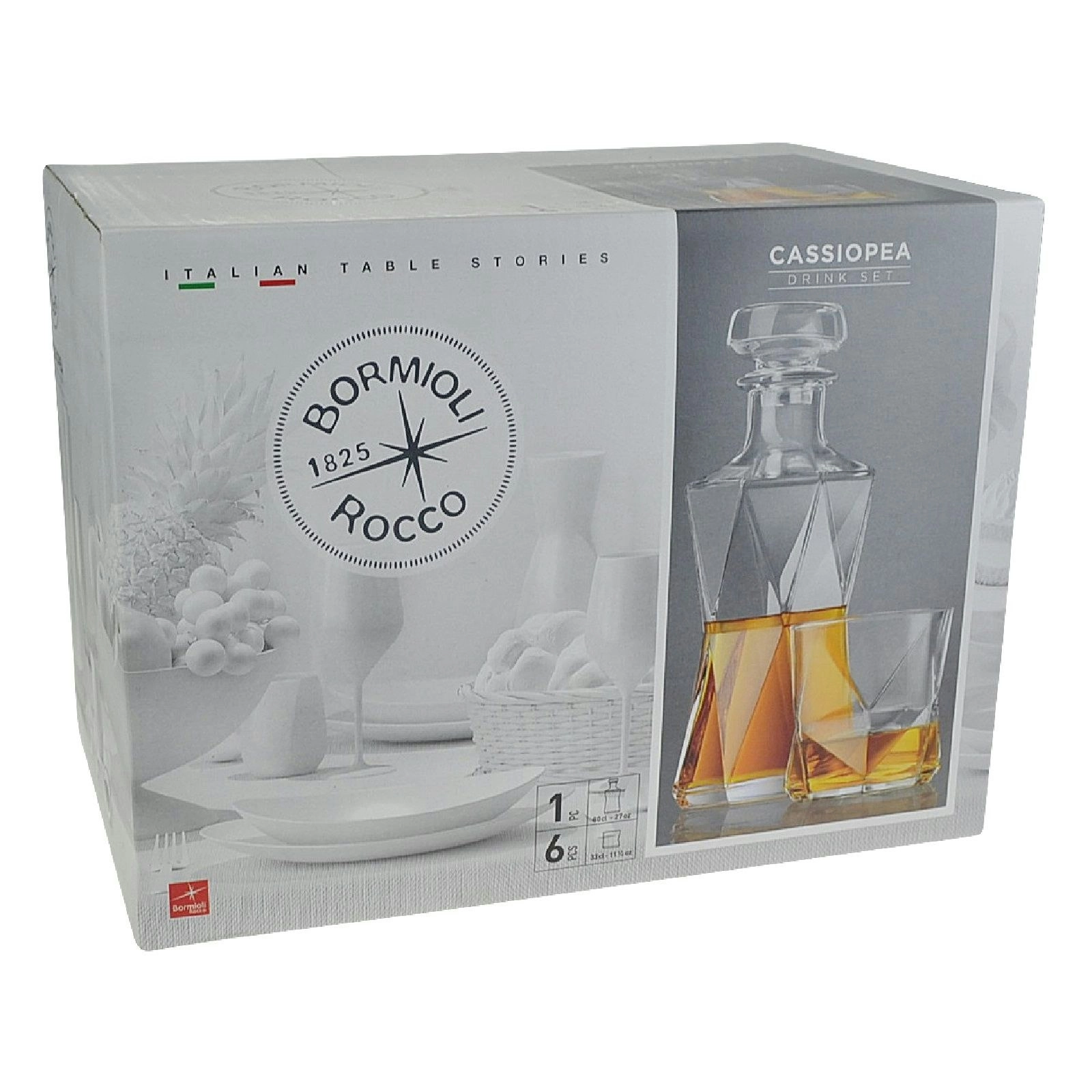 Bormioli Rocco Cassiopea 7 Piece Decanter And Glasses Set