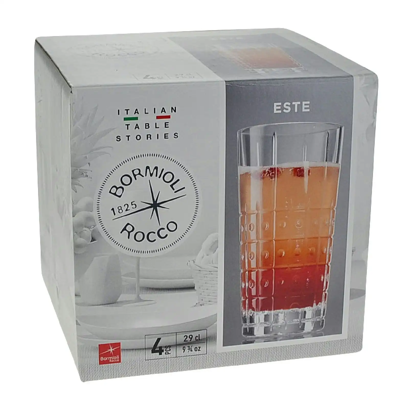 Bormioli Rocco ESTE LONG TUMBLERS 290ml SET 4