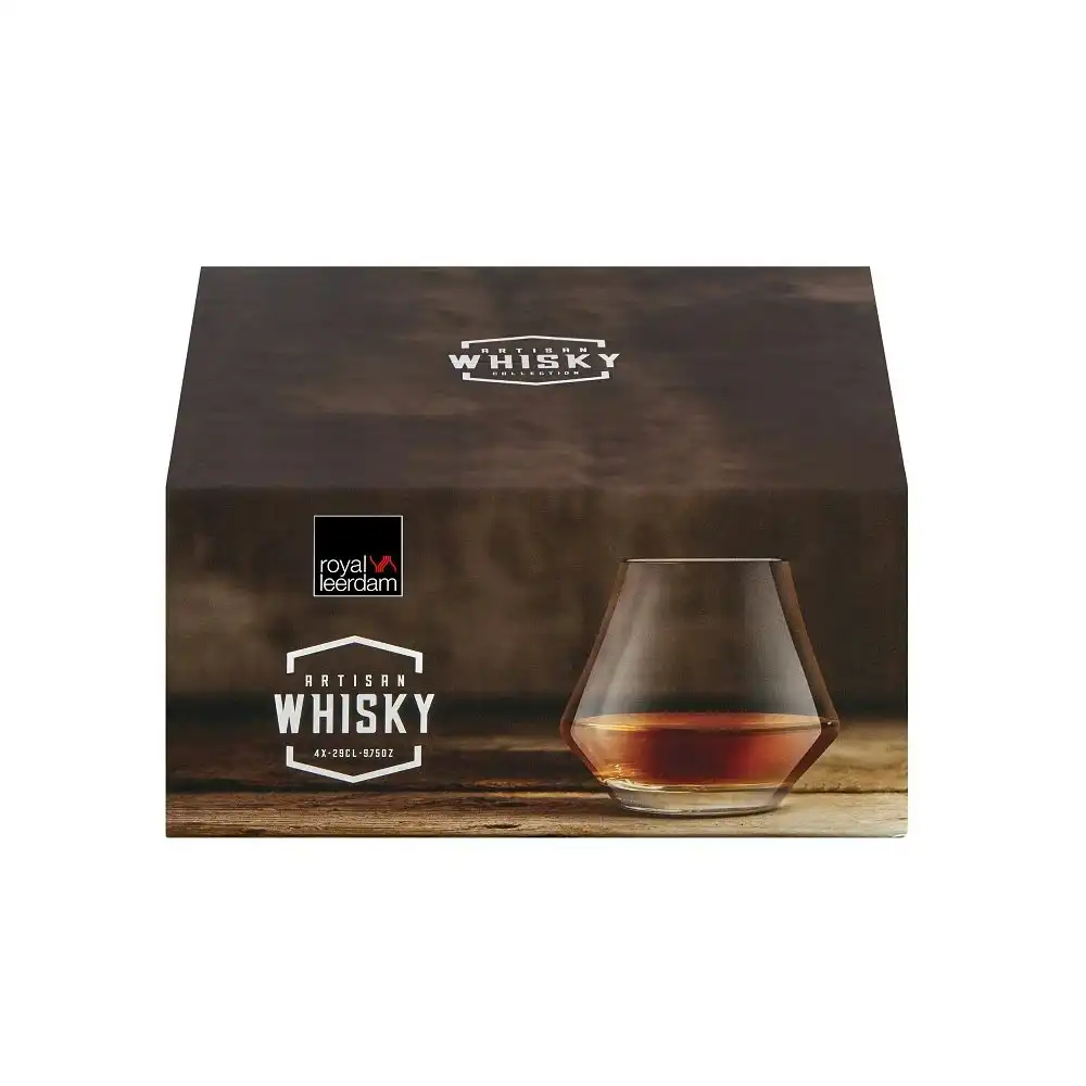 Royal Leerdam ARTISAN WHISKY TUMBLERS 290ml SET 4