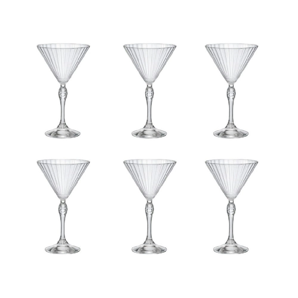 Bormioli Rocco AMERICA '20s 245ml MARTINI GLASSES SET 6