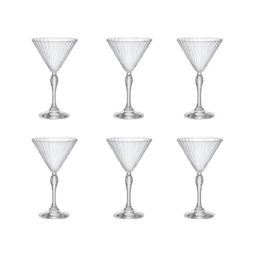 Bormioli Rocco AMERICA '20s 245ml MARTINI GLASSES SET 6